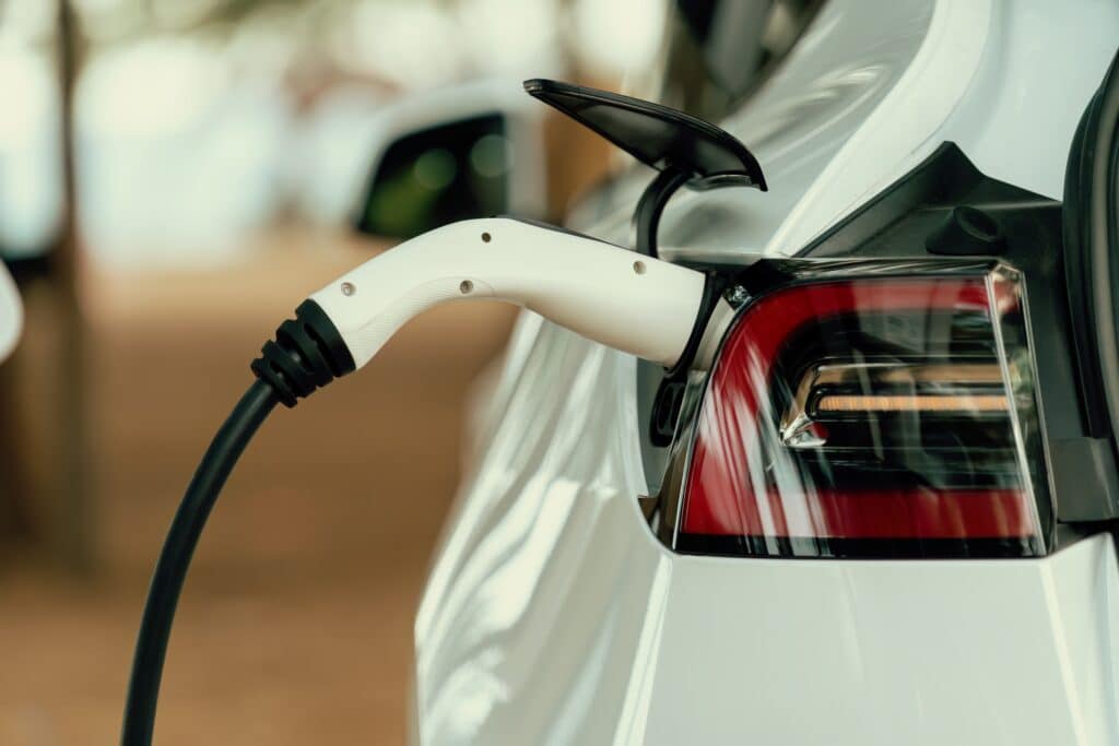 charging electric vehicle